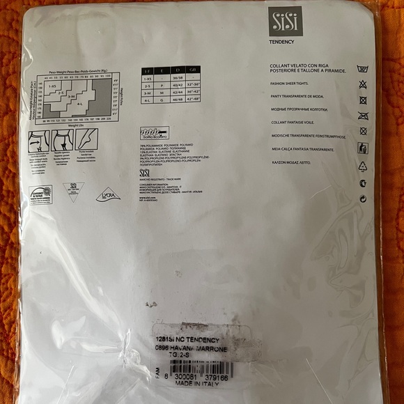 Sisi Tendency Women’s Havana Fashion Sheer Tights Size 2-S - Picture 3 of 3